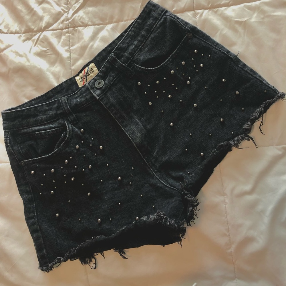 Black denim shorts, got them at forever 21 ,size M